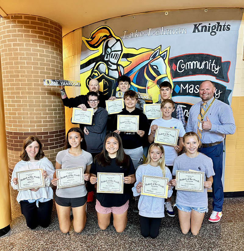 Students of the month for September 2025