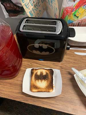 Batman toaster and toast