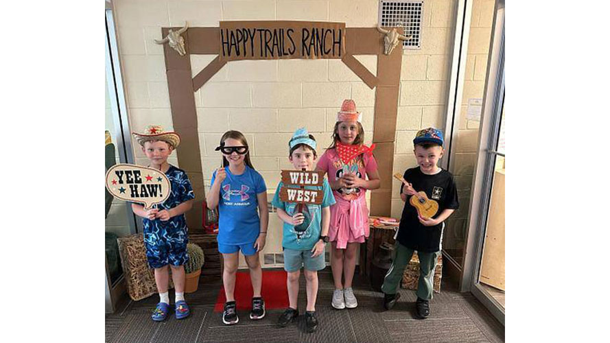 Students in wild west costumes