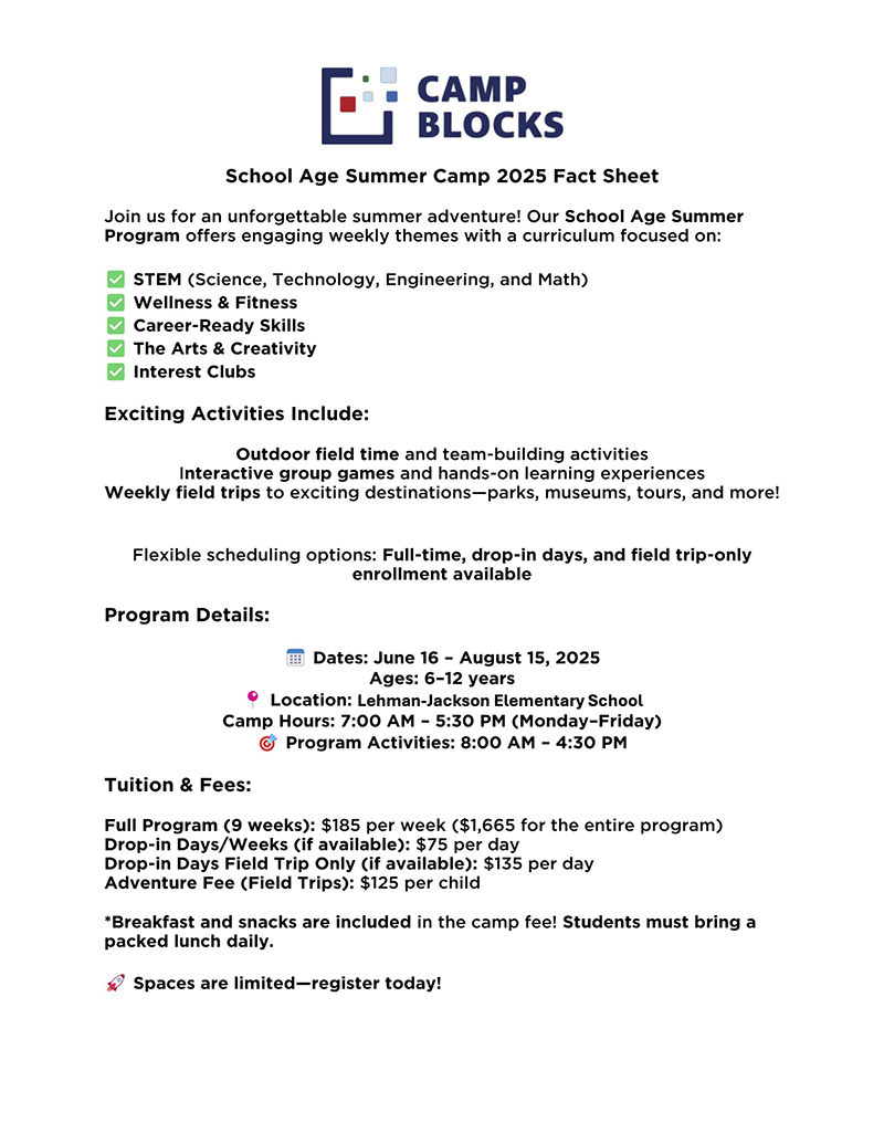 Summer Camp flyer