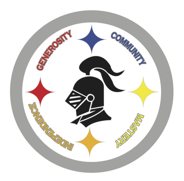 Lake-Lehman school district knight displaying generosity, community, independence, and mastery