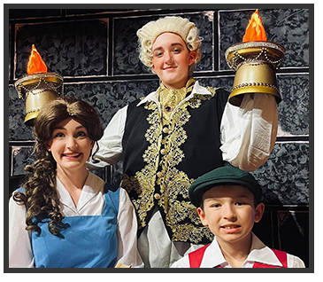 Students dressed for a play