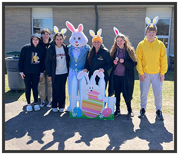 Students in bunny outfits