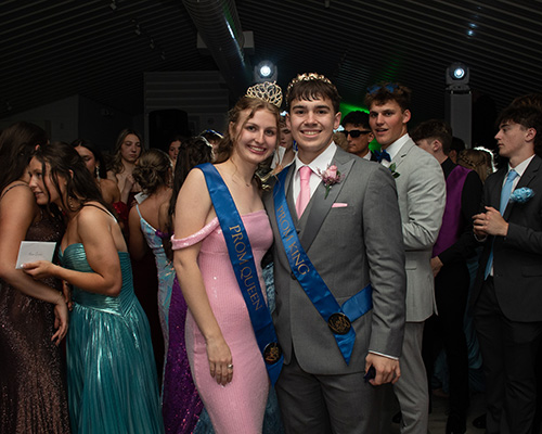 2025 Prom King and Queen - Gavin Shoemaker and Ruby Sorber
