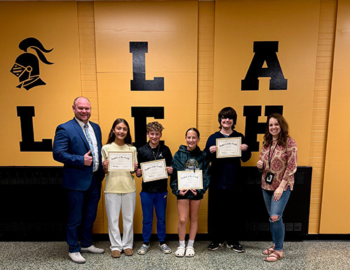 April 2025 Junior High Students of the Month