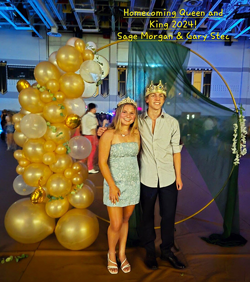 Homecoming Queen and King 2024 - Sage Morgan & Gary Stel