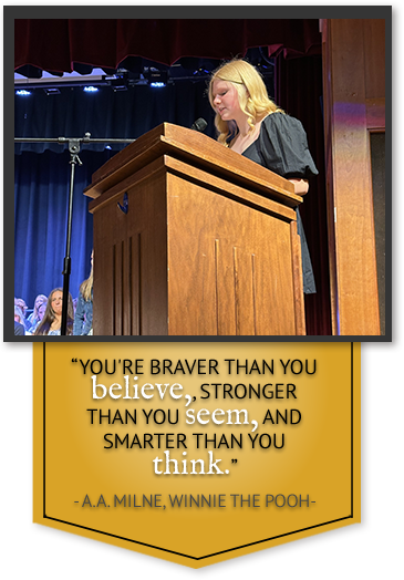 You're braver than you believe, stronger than you seem, and smarter than you think. - A. A. Milne Winnie the Pooh