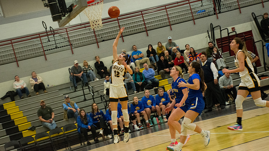 Basketball player making a shot